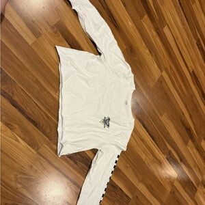 Vans White T-Shirt with Black and Yellow Logo